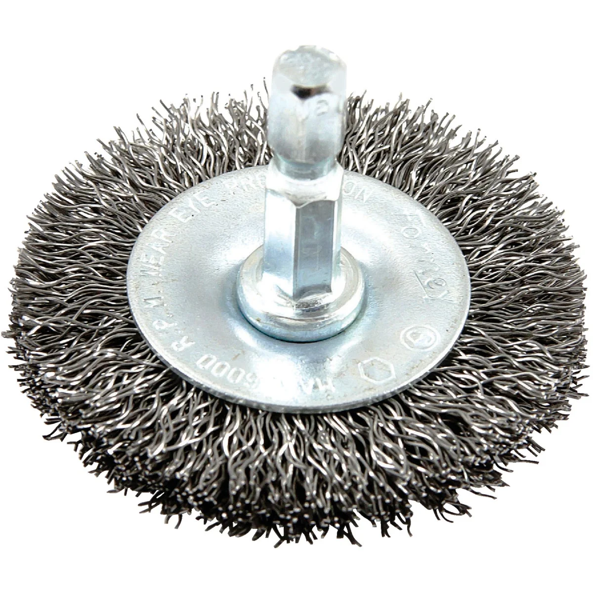 Genuine Forney 2 In. Hex Crimped Coarse Drill-Mounted Wire Wheel Solid