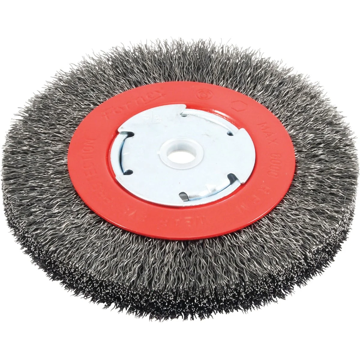 Crafted Forney 6 In. Crimped Coarse .012 In. Bench Grinder Wire Wheel Enhanced
