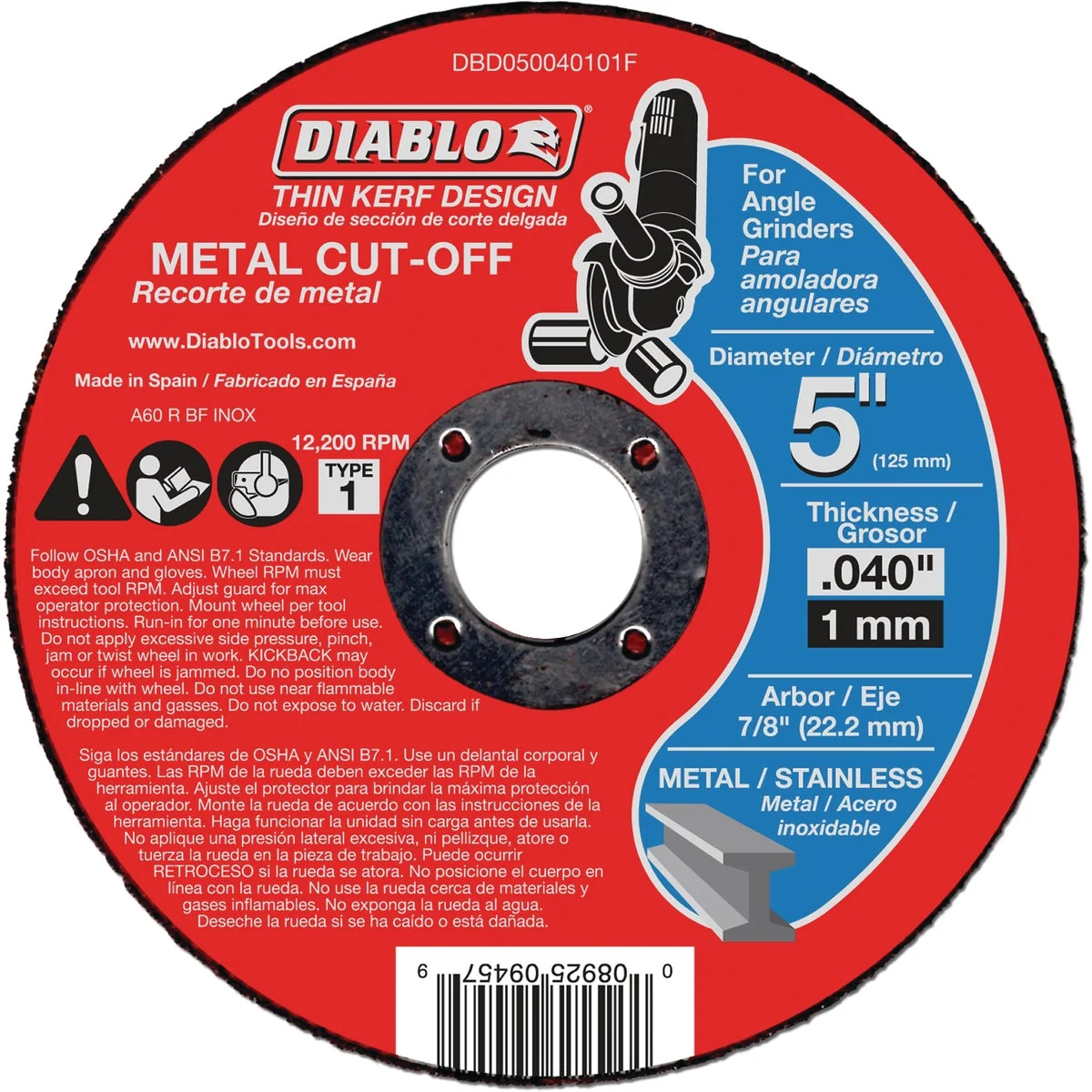 Selected Diablo Type 1 5 In. x 0.040 In. x 7 8 In. Metal Cut-Off Wheel Official