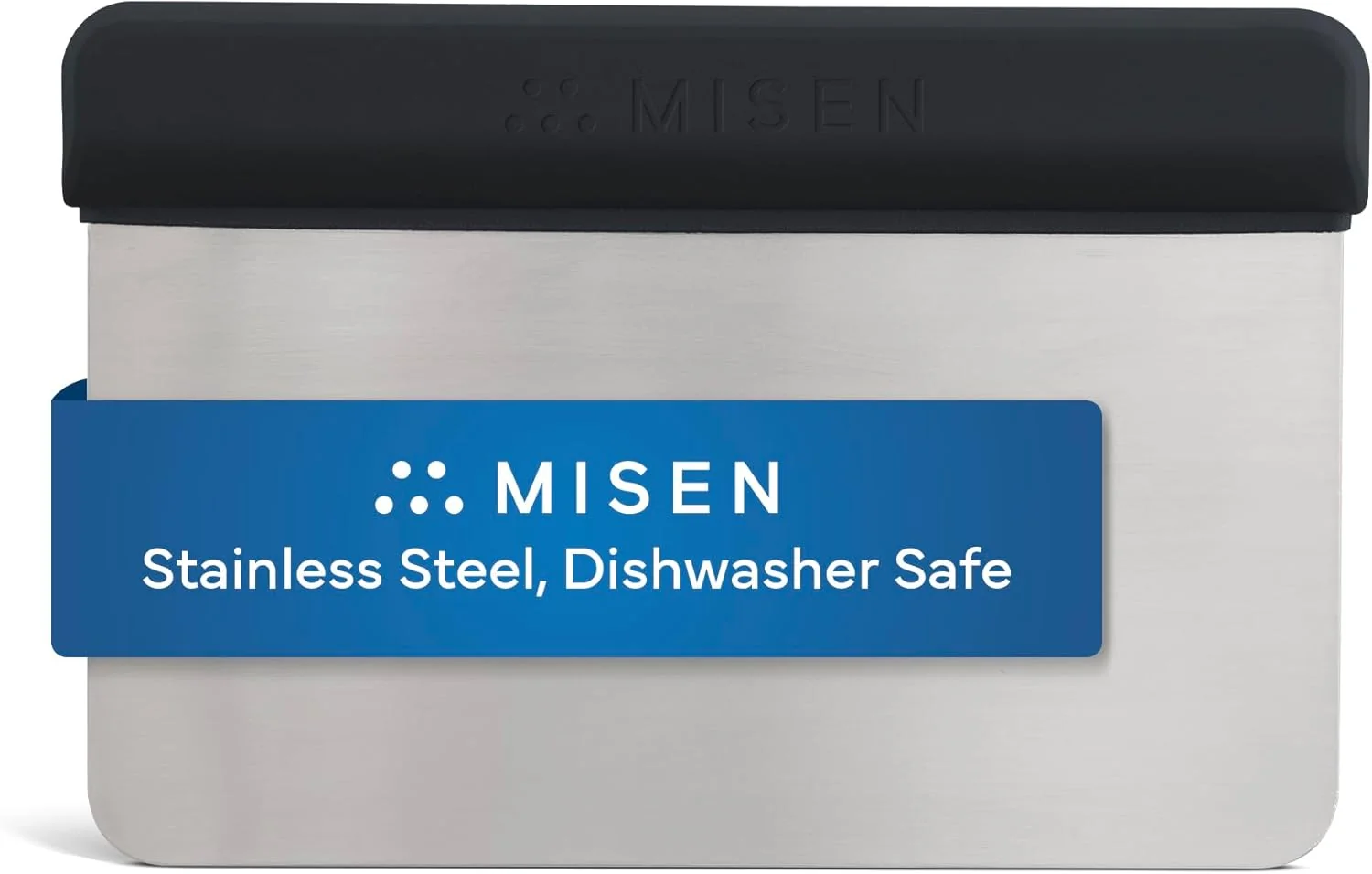 Effective Misen Stainless Steel Bench Scraper - Versatile Food Scraper with Walnut Handle - I for Kitchen Pastry Dough - Durable Cutting Board Scraper Tool - Effortless Transfer into Pots Pans - Black Innovative