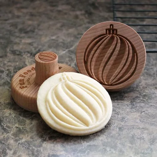 Elegant Wood Cookie Stamp Modern