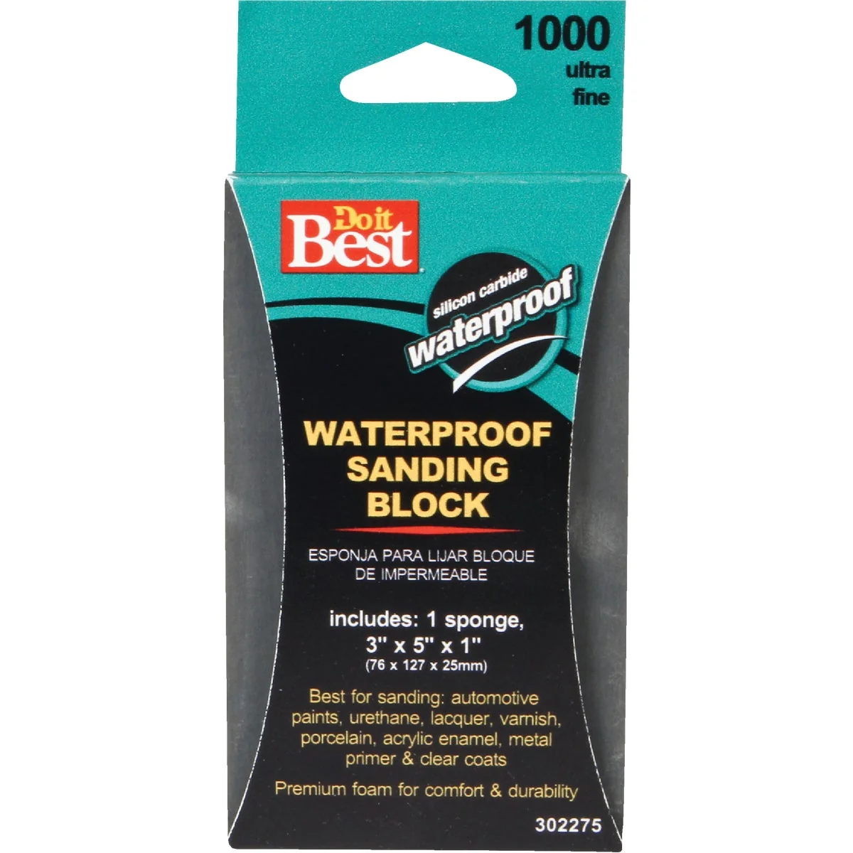 Versatile Do it Waterproof 3 In. x 5 In. x 1 In. 1000 Grit Ultra Fine Sanding Sponge Flexible