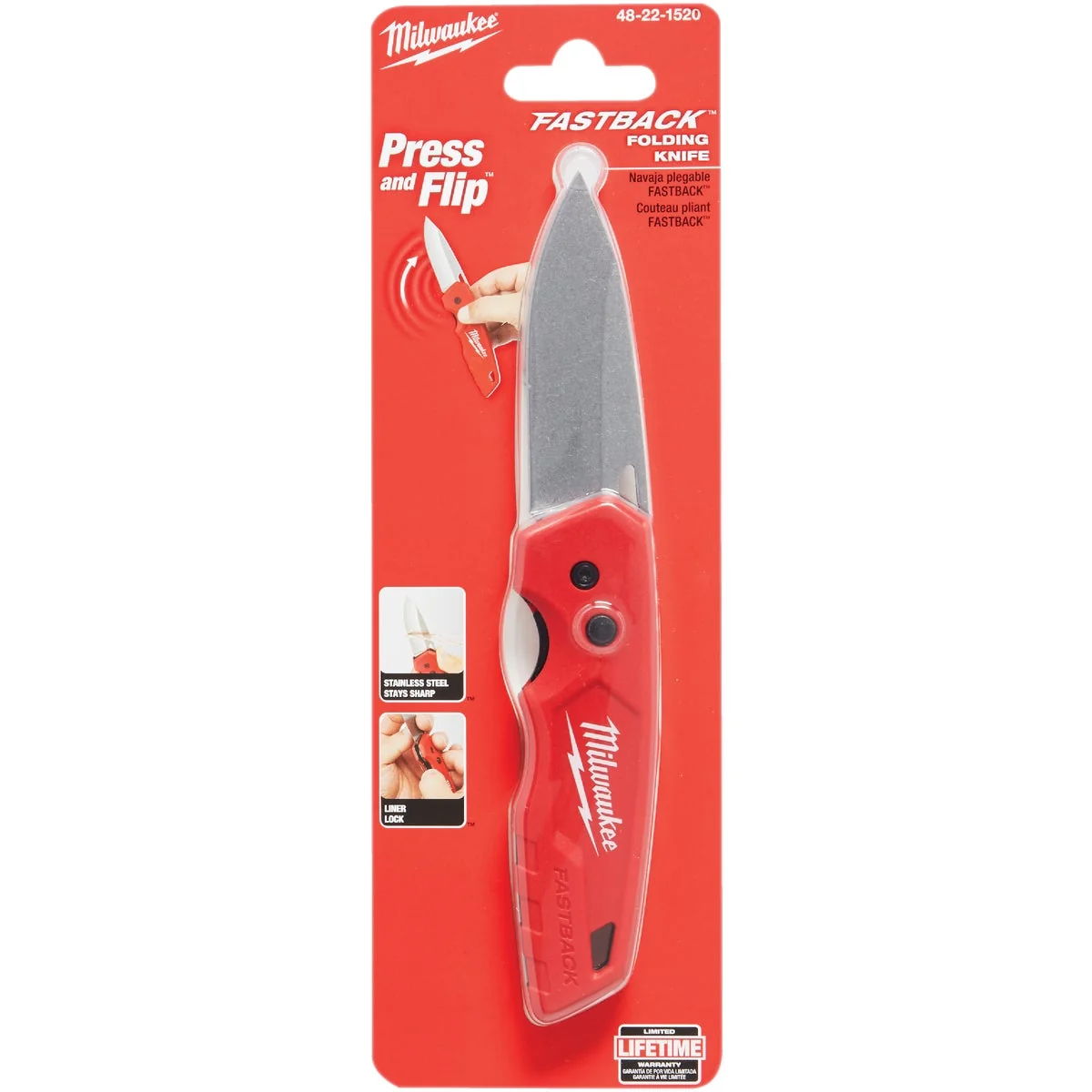 High-Performance Milwaukee FASTBACK 2-3 4 In. Folding Pocket Knife Superior
