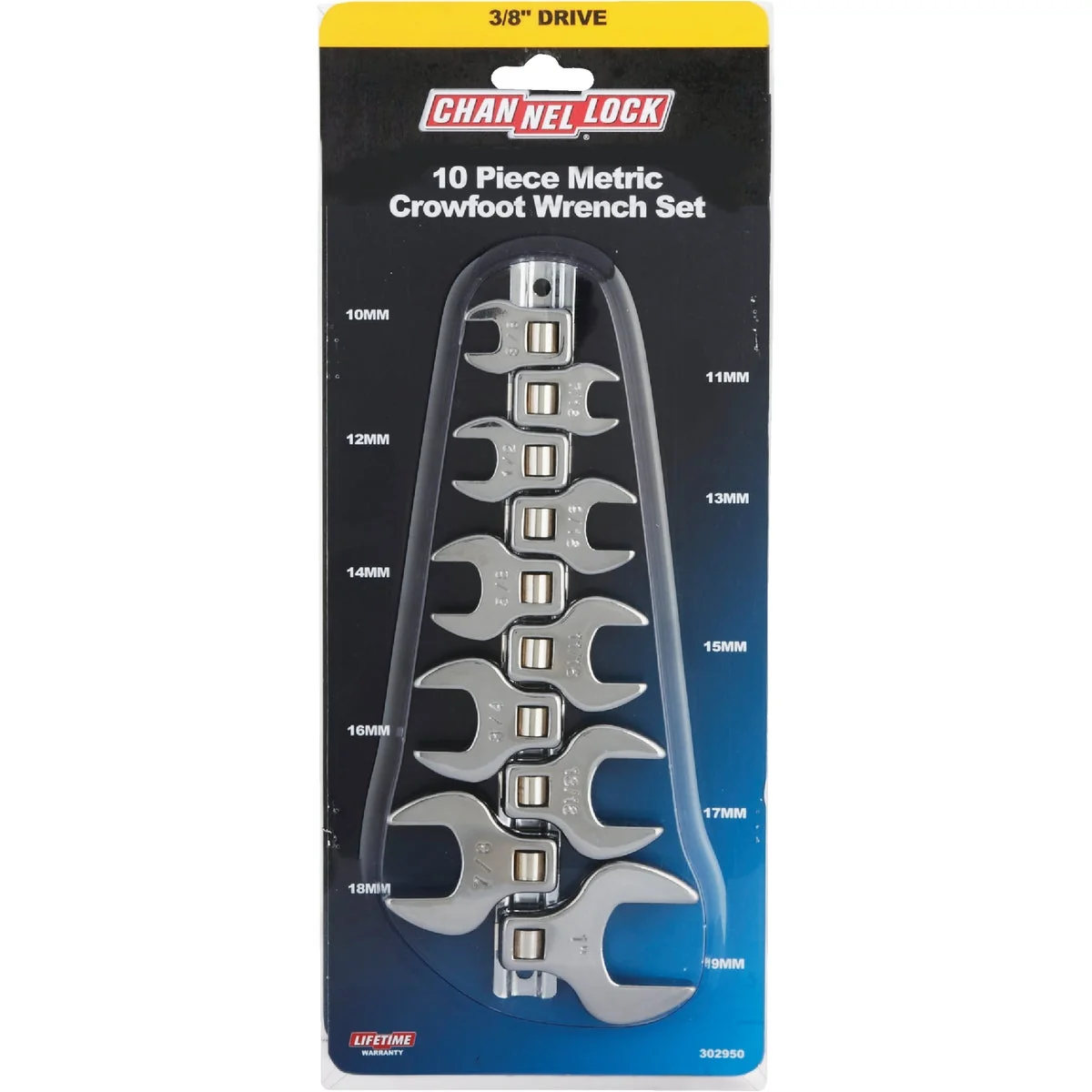 Trusted Channellock Metric 3 8 In. Drive Crowfoot Wrench Set 10-Piece High-Grade