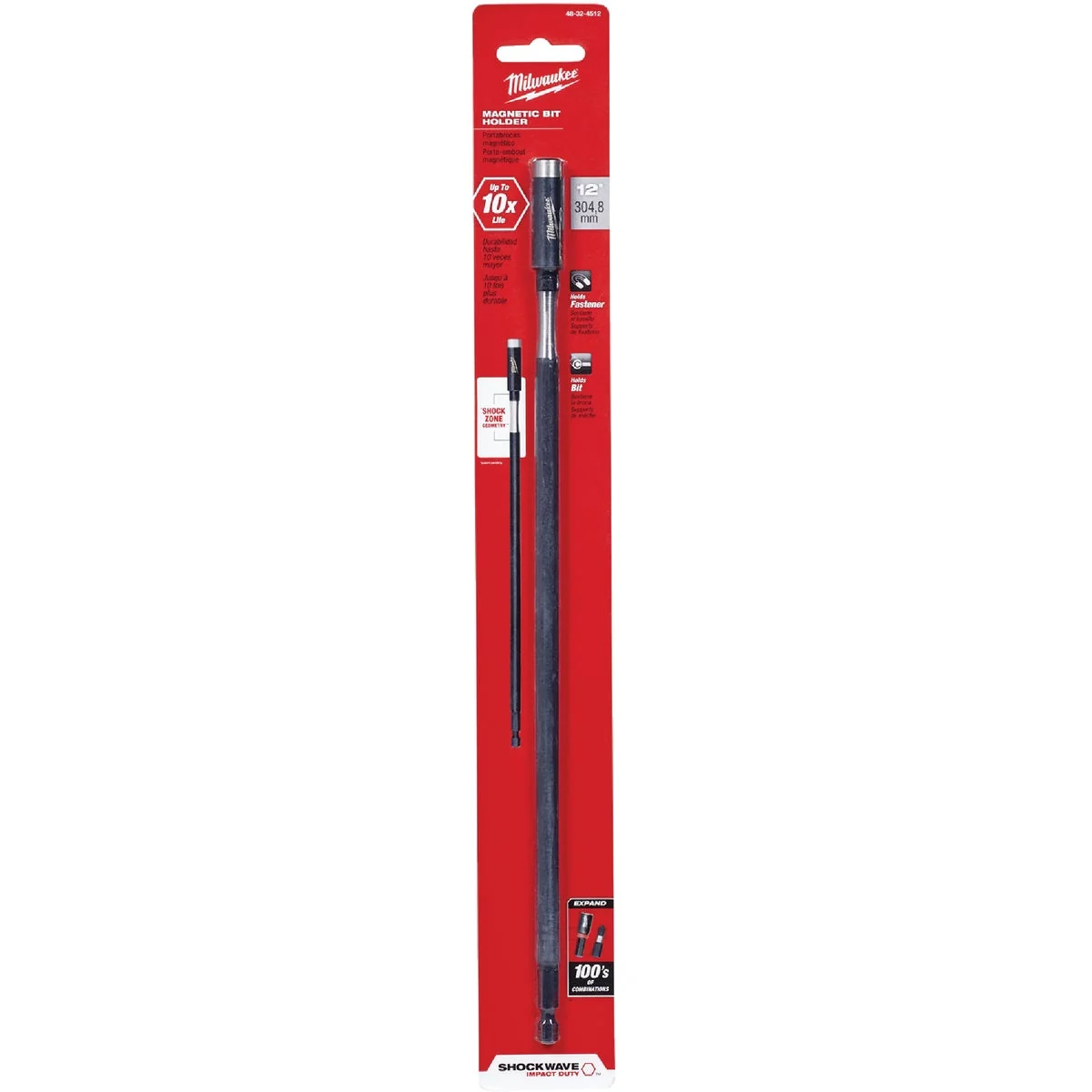 Elite Milwaukee Shockwave 12 In. Magnetic Bit Holder Advanced