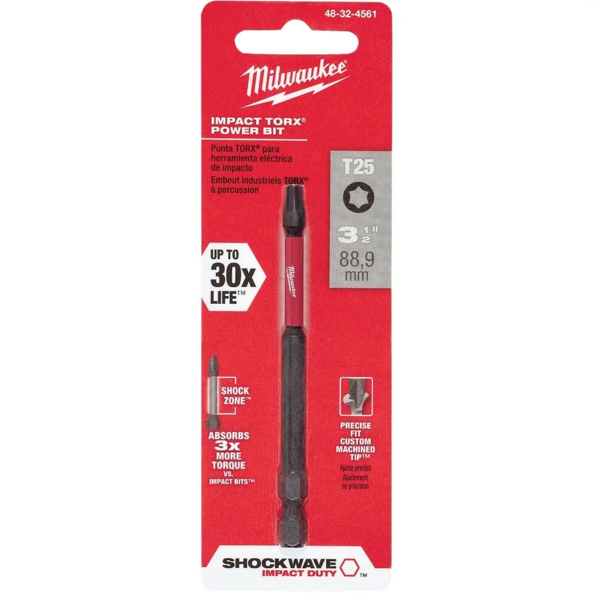 Fast Milwaukee Shockwave T25 TORX 3-1 2 In. Power Impact Screwdriver Bit Powerful