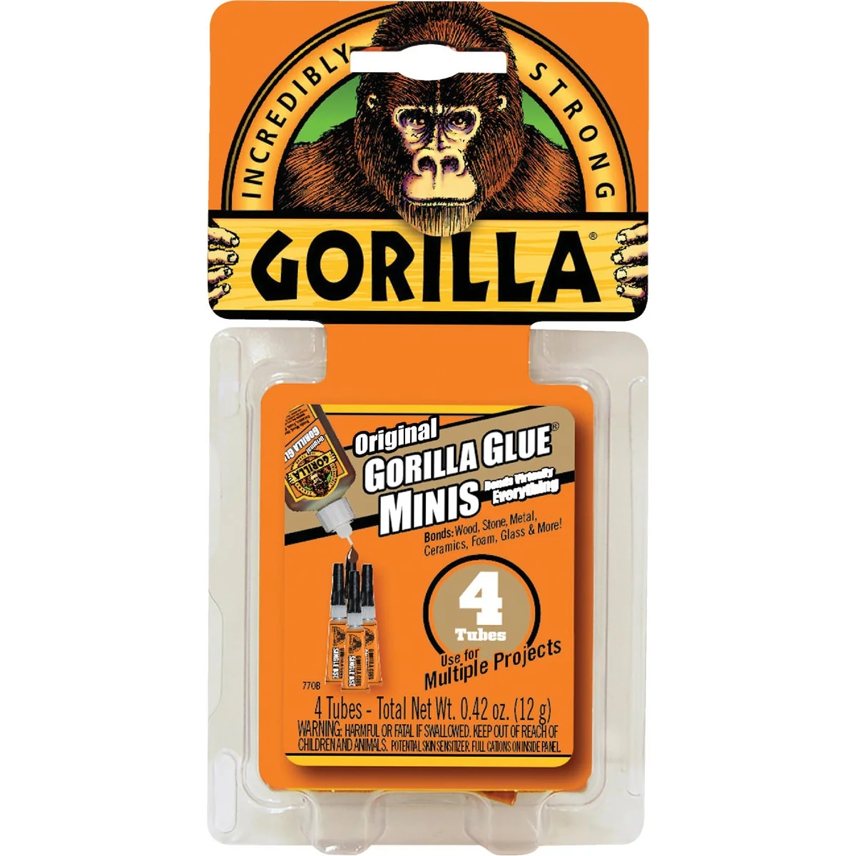 High-Quality Gorilla 0.42 Oz. All-Purpose Glue Minis 4-Pack Flexible
