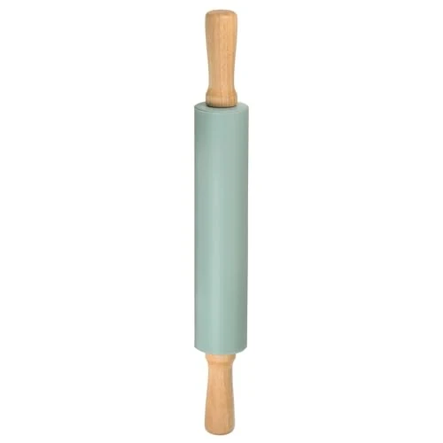 Expertly Made Silicone Rolling Pins for Baking 17 Inch Wooden Handle Non Stick Rolling Pin Small Roller Playdough Rolling Pins for Dough Pizza Pastry Fondant Kitchen Reliable