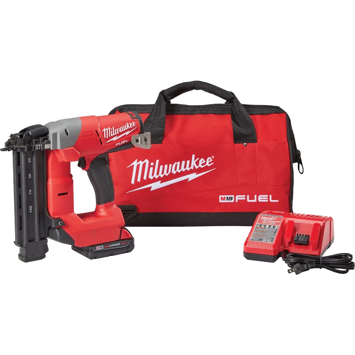 Classic Milwaukee M18 FUEL 18 Volt Lithium-Ion Brushless 18-Gauge 2-1 8 In. Cordless Brad Nailer Kit Smart