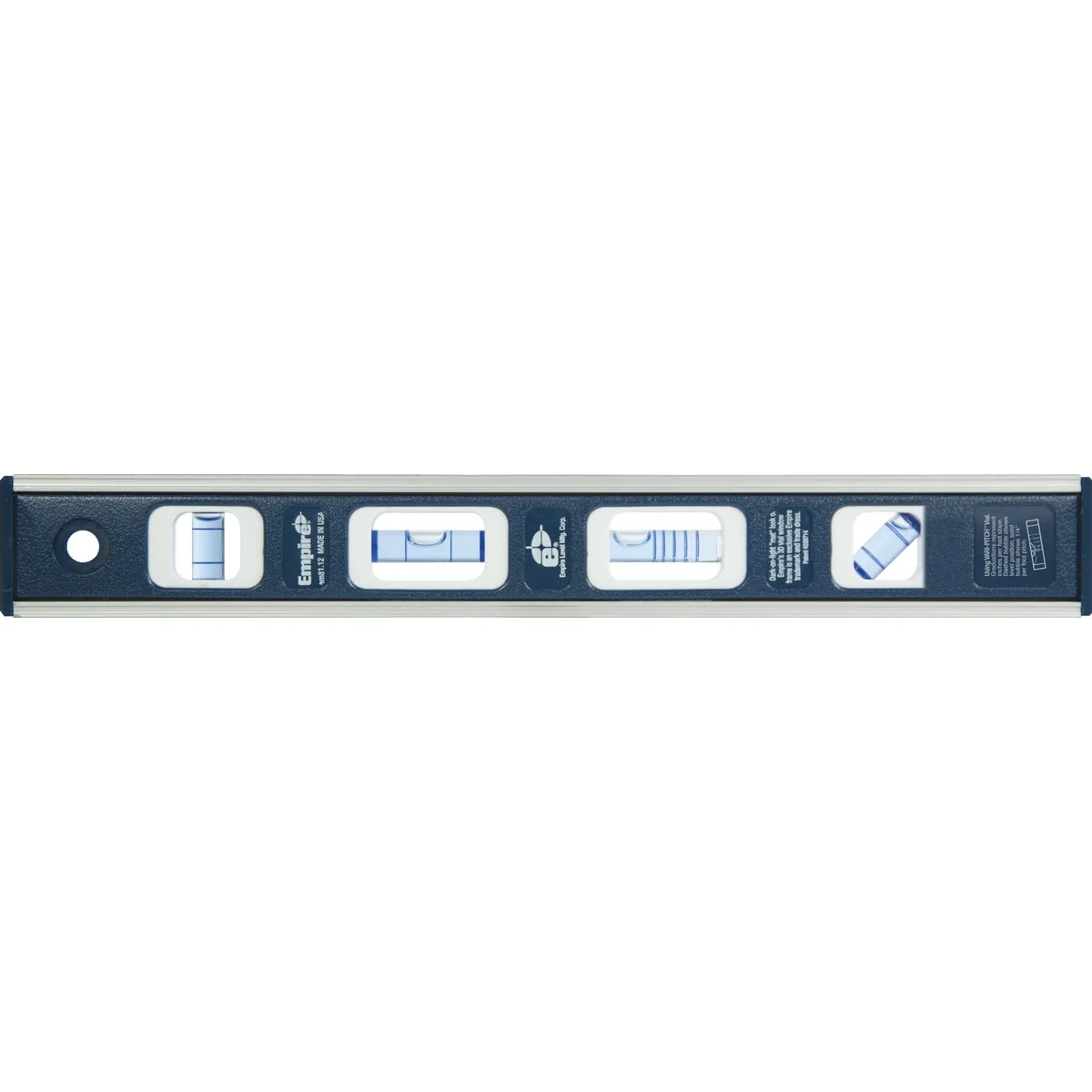 Sophisticated Empire True Blue 12 In. Aluminum Magnetic Toolbox Torpedo Level Contemporary