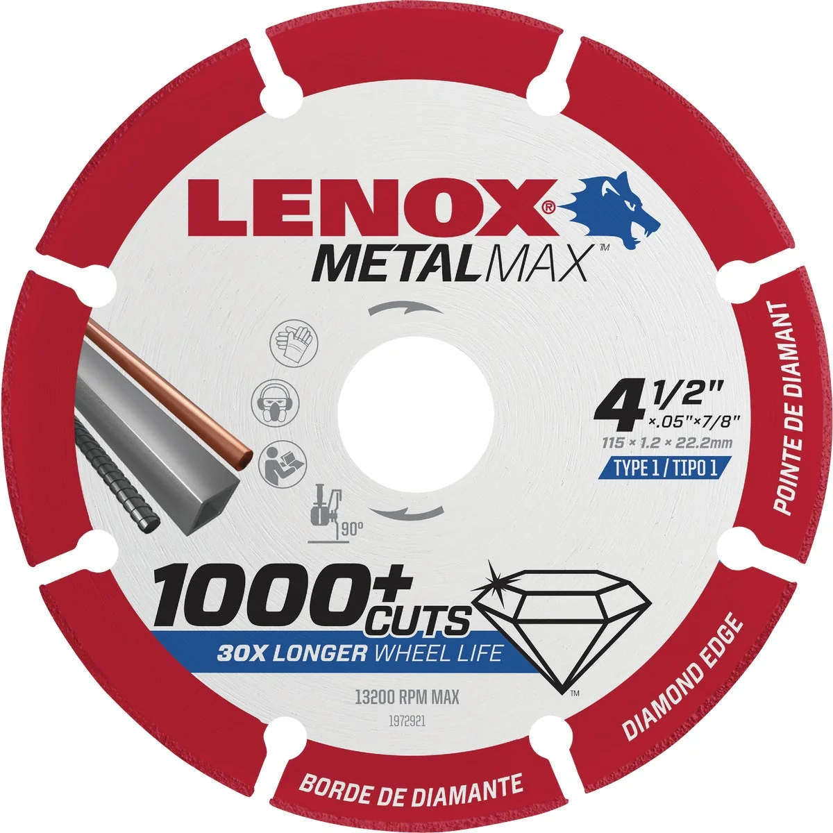 High-Grade Lenox MetalMax 4-1 2 In. Segmented Rim Dry Cut Diamond Blade High-Performance