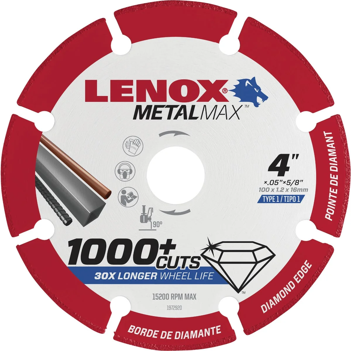 User-Friendly Lenox MetalMax 4 In. Segmented Rim Dry Cut Diamond Blade with 5 8 In. Arbor First-Class