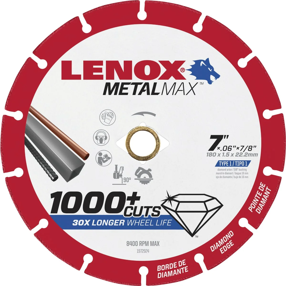 Prestigious Lenox MetalMax 7 In. Segmented Rim Dry Cut Diamond Blade High-Quality