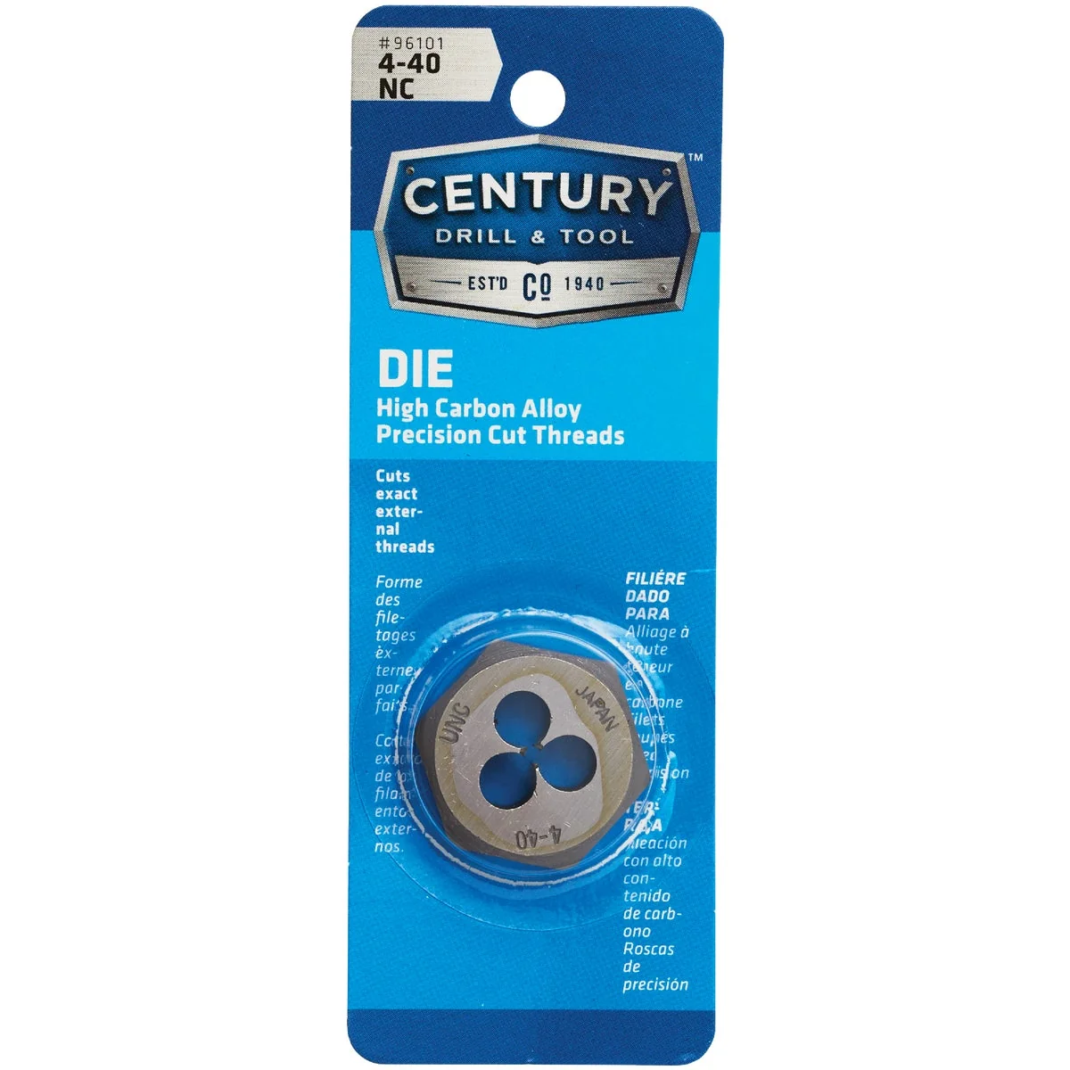 Powerful Century Drill Tool 4-40 National Coarse 1 In. Across Flats Fractional Hexagon Die Outstanding
