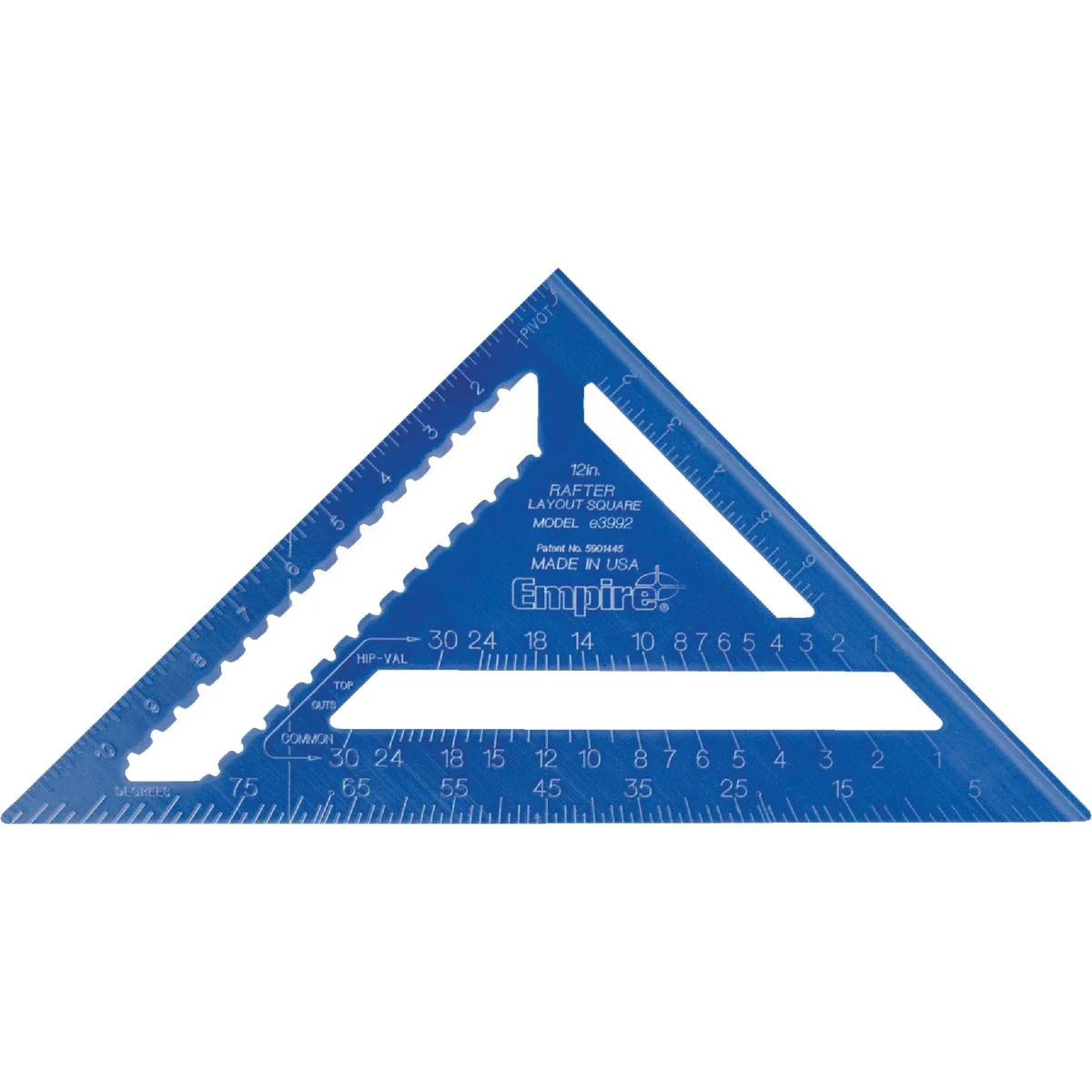 Fashionable Empire True Blue 12 In. Aluminum High-Visibility Rafter Square Responsible