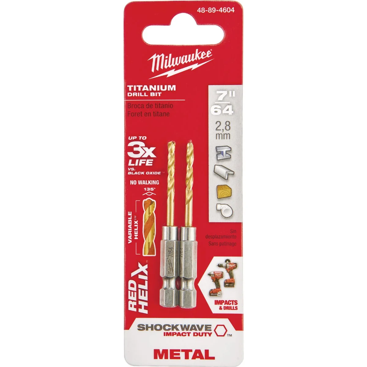 Lightweight Milwaukee Shockwave Impact Duty 7 64 In. Titanium Hex Shank Drill Bit Exceptional