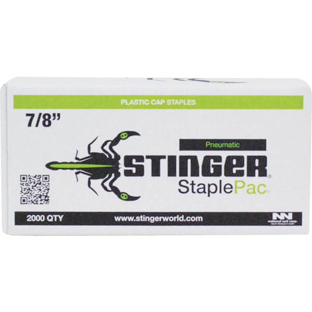 Original Stinger StaplePac 18-Gauge 3 8 In. x 7 8 In. Caps Staples 2000 Ct. High-End