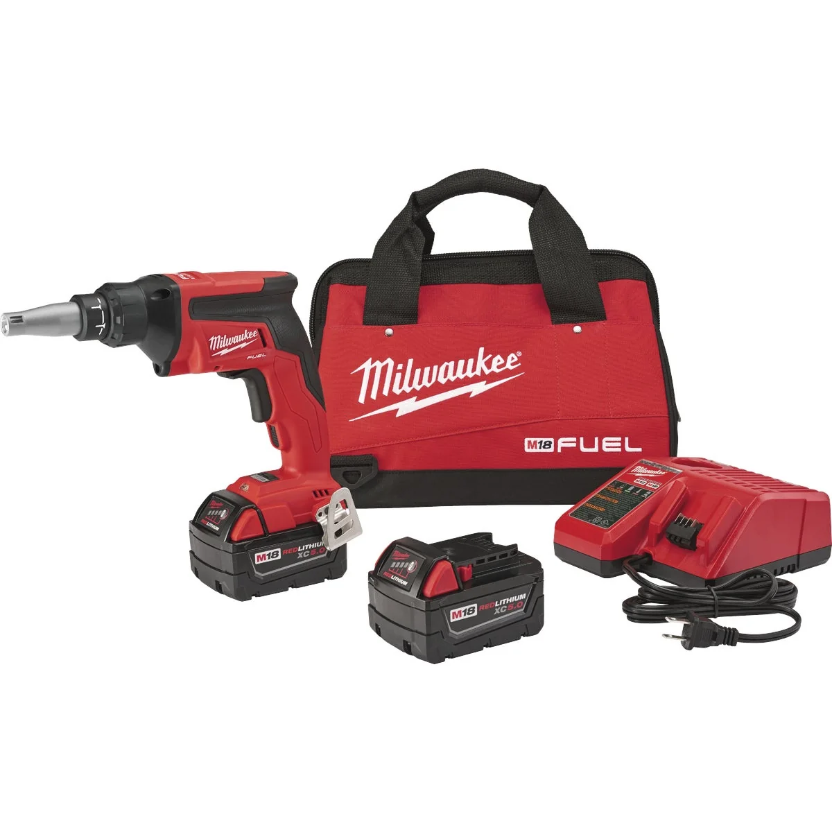 Easy-to-Use Milwaukee M18 FUEL 18-Volt Lithium-Ion Brushless Drywall Cordless Screwgun Kit Genuine