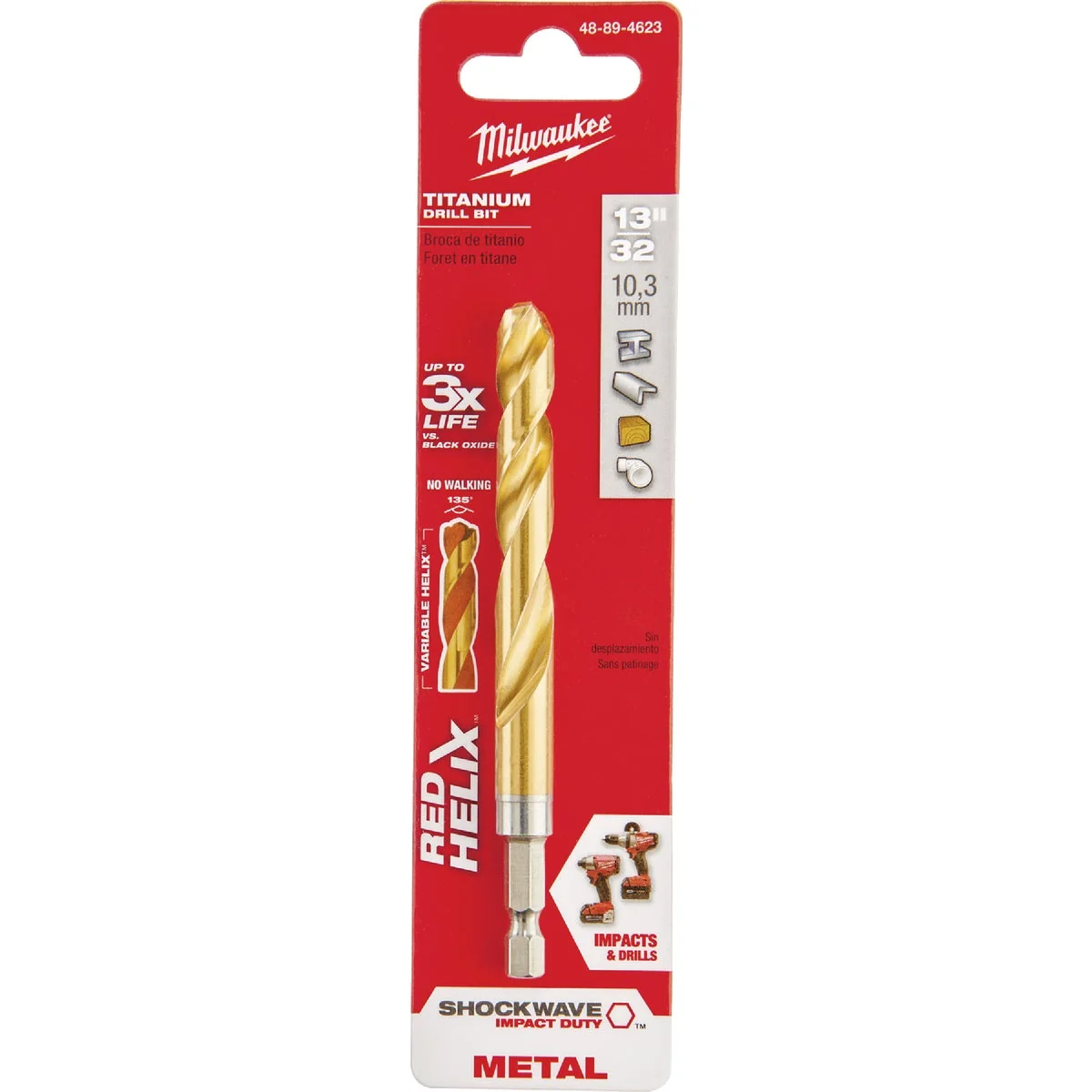 Fast Milwaukee Shockwave Impact Duty 13 32 In. Titanium Hex Shank Drill Bit High-Performance
