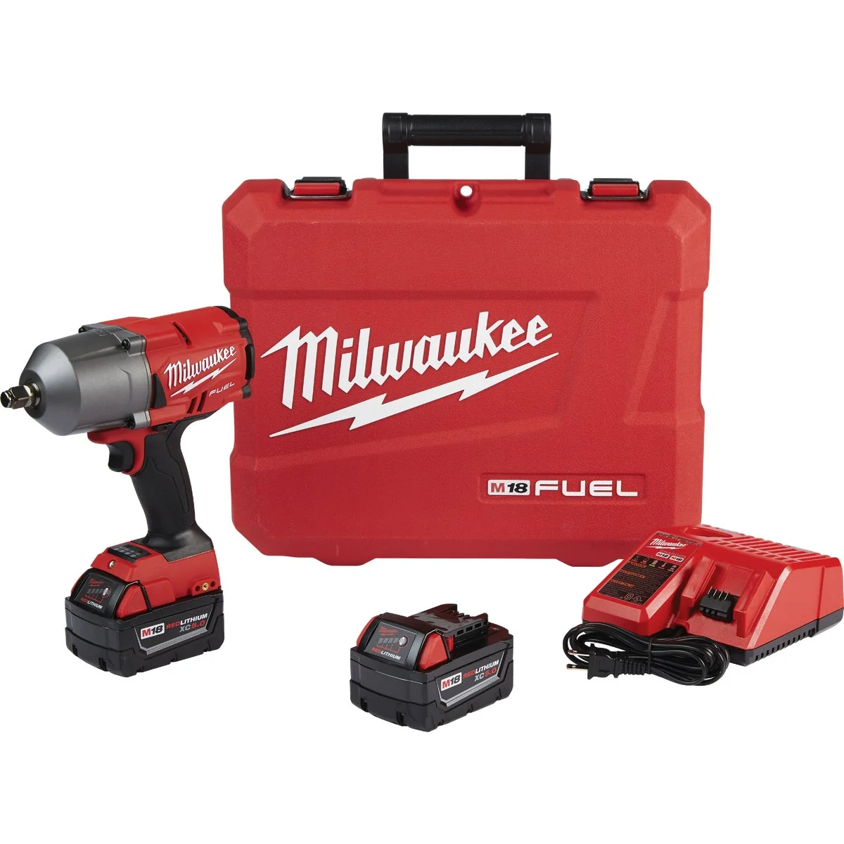 Recyclable Milwaukee M18 FUEL 18-Volt Lithium-Ion Brushless 1 2 In. High Torque Cordless Impact Wrench Kit with Friction Ring Kit Elegant