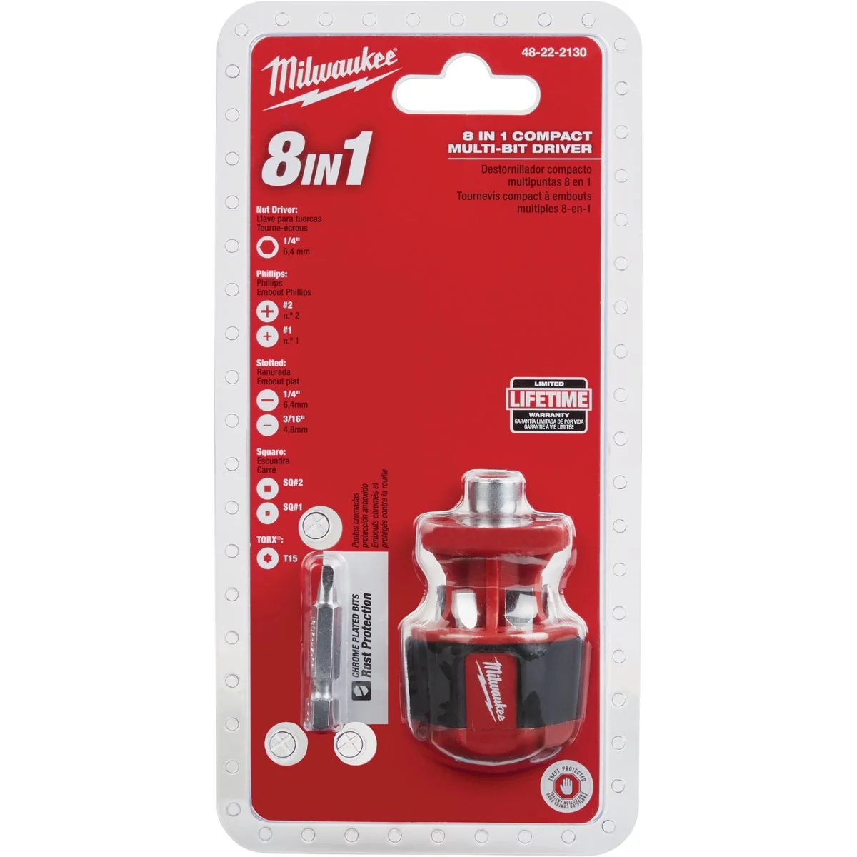 Exclusive Milwaukee 8-in-1 Compact Multi-Bit Screwdriver Traditional
