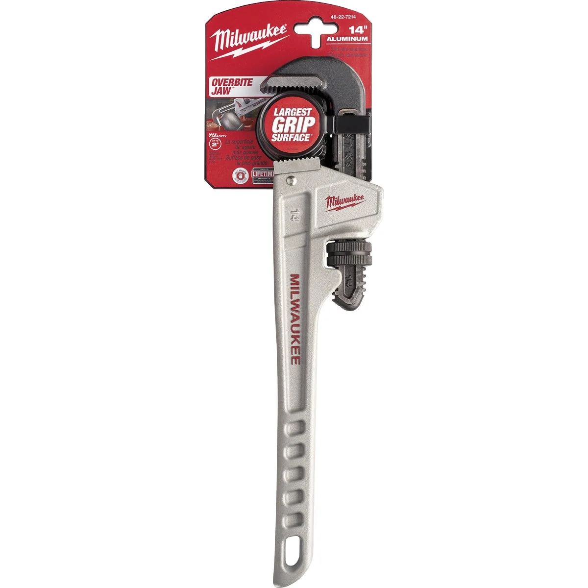 Specialty Milwaukee 14 In. Aluminum Pipe Wrench Secure