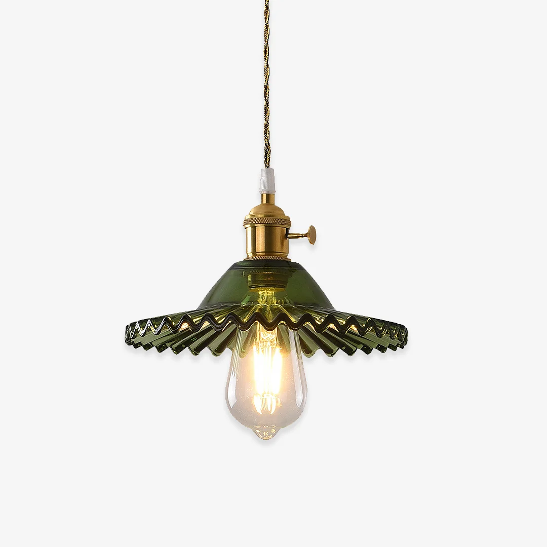Trusted Mini geplooide glazen hanglamp High-Quality