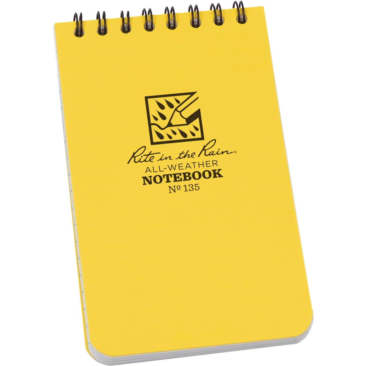 Unique Rite in the Rain 3 In. W x 5 In. H Yellow 50-Sheet Top Spiral Bound All-Weather Memo Pad Prestigious