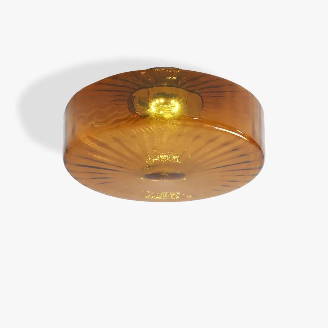 Smooth Amberkleurige glazen plafondlamp Trusted