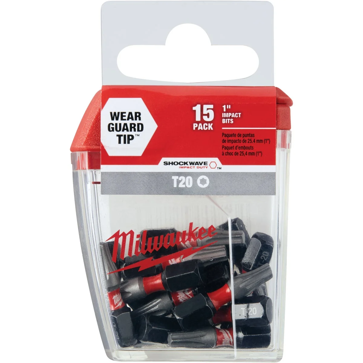 Pure Milwaukee Shockwave T20 TORX 1 In. Insert Impact Screwdriver Bit 15-Pack Eco-Friendly
