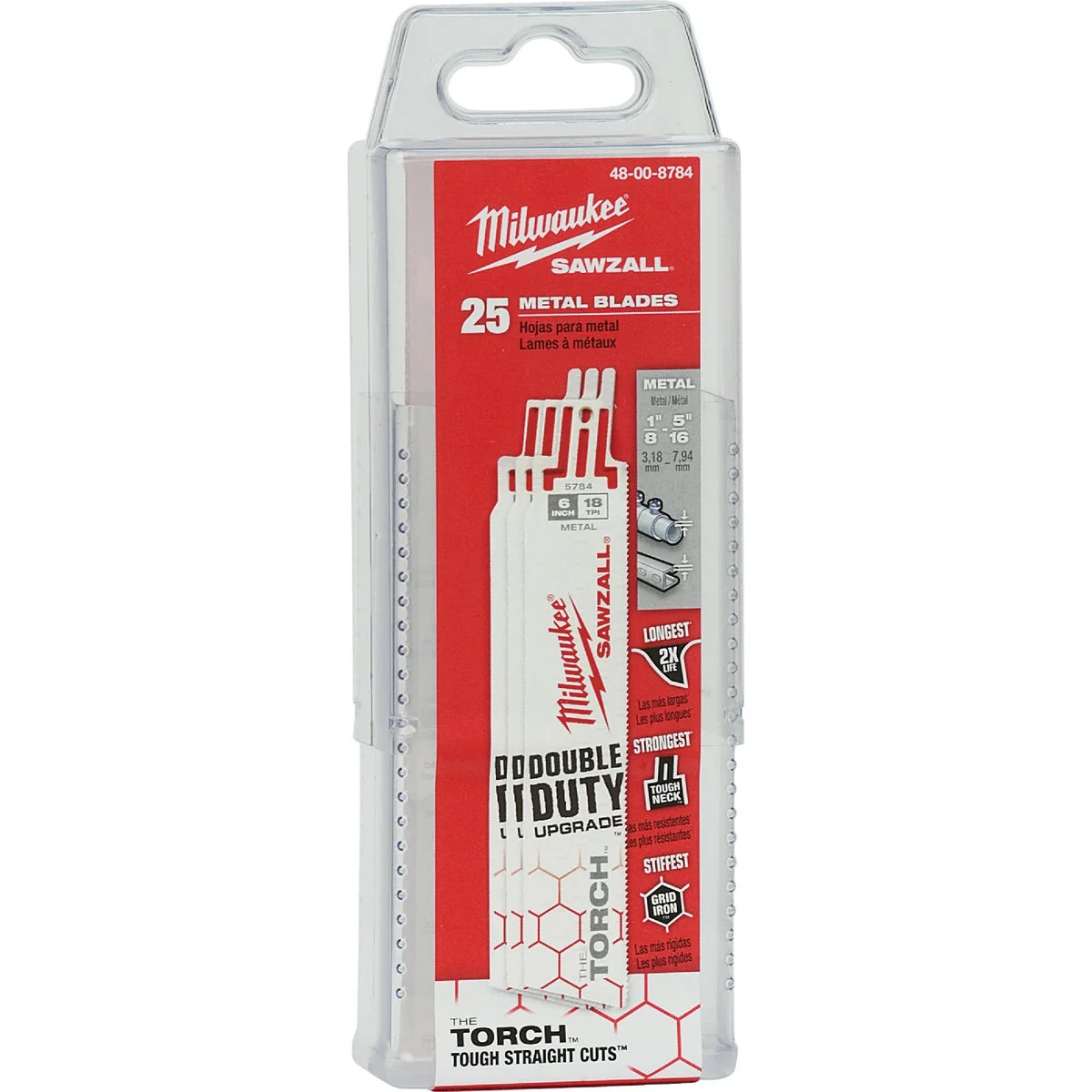 Fast Milwaukee Sawzall THE TORCH 6 In. 18 TPI Metal Demolition Reciprocating Saw Blade 25-Pack Dependable