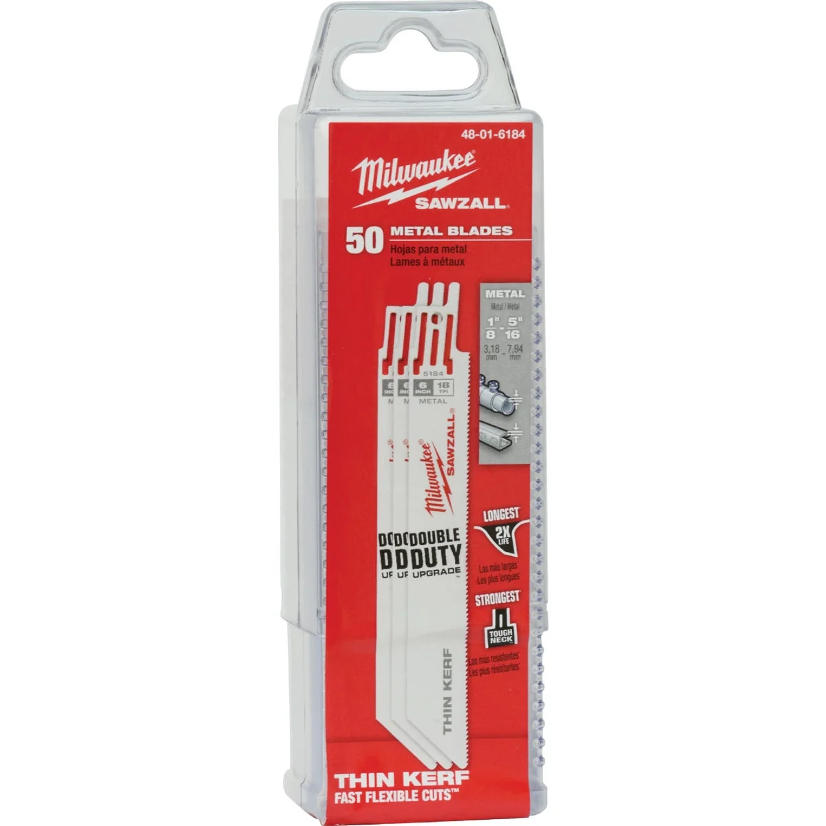 Smooth Milwaukee Sawzall 6 In. 18 TPI Metal Reciprocating Saw Blade 50-Pack Reusable