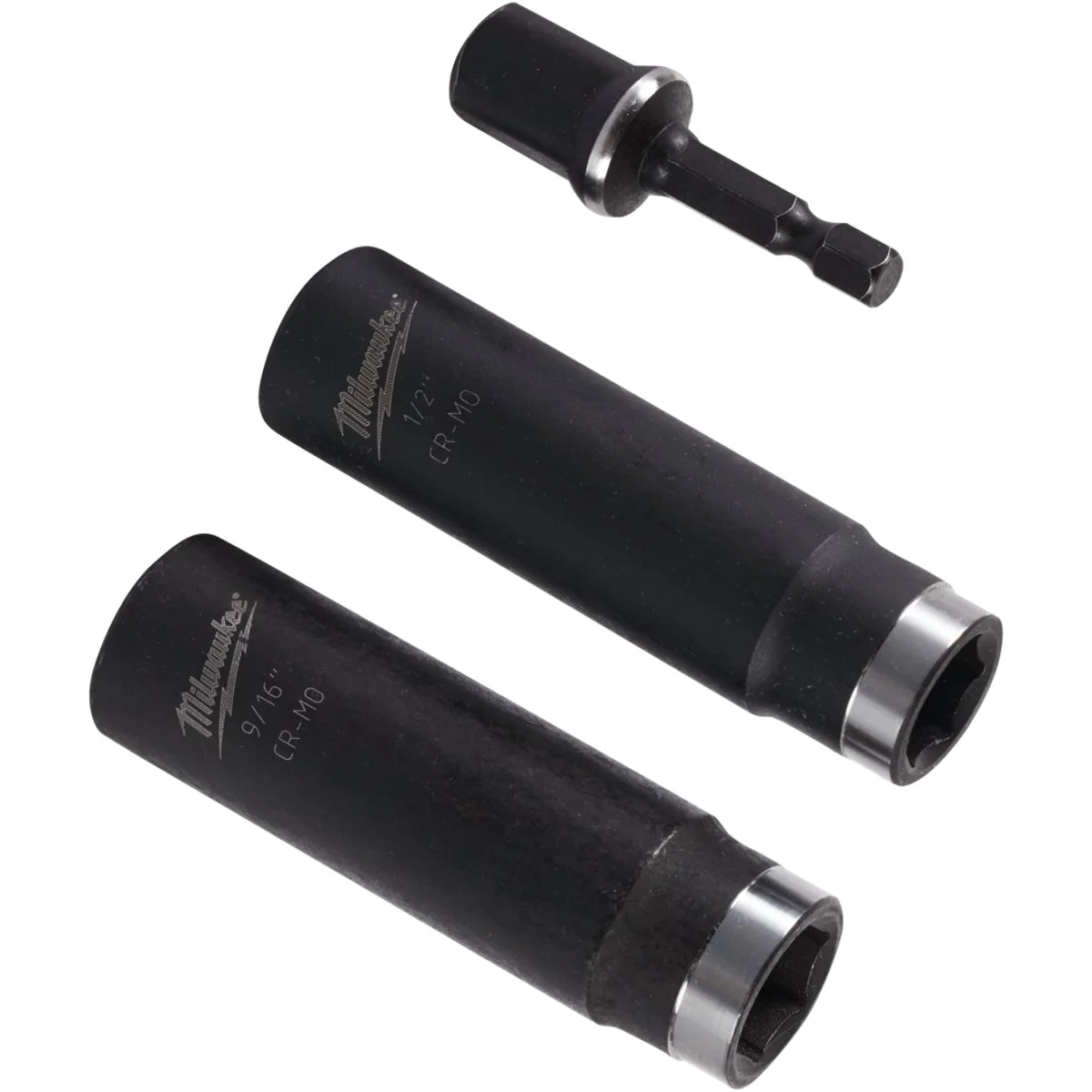 World-Class Milwaukee SHOCKWAVE Standard 1 2 In. Adapter 1 2 In. 9 16 In. Drive 6-Point Thin Wall Deep Impact Driver Set 3-Piece Consistent