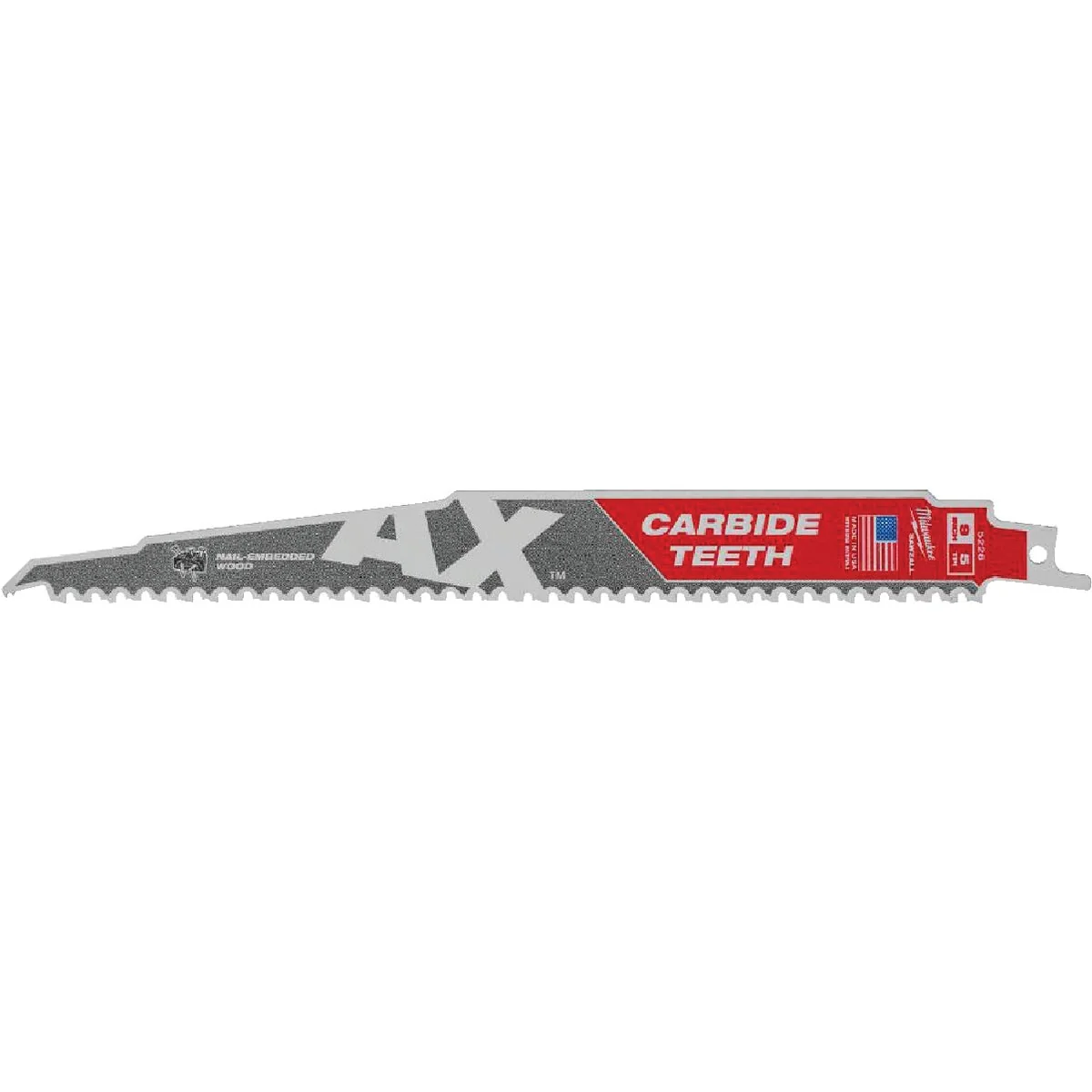 Convenient Milwaukee Sawzall THE AX 9 In. 5 TPI Wood w Nails Demolition Reciprocating Saw Blade with Carbide Teeth Fine Crafted