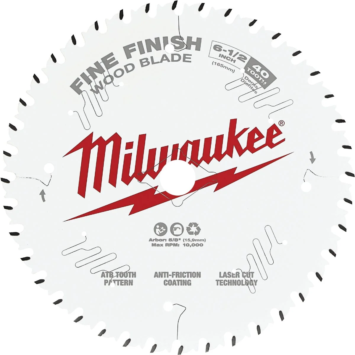 Soft Milwaukee 6-1 2 In. 40-Tooth Fine Finish Circular Saw Blade Consistent