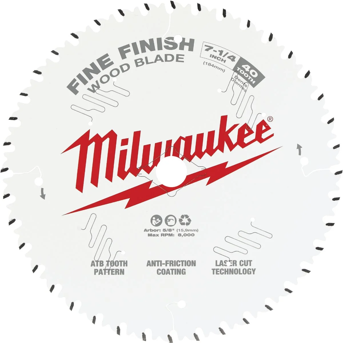 Relaxed Milwaukee 7-1 4 In. 40-Tooth Fine Finish Circular Saw Blade Stylish