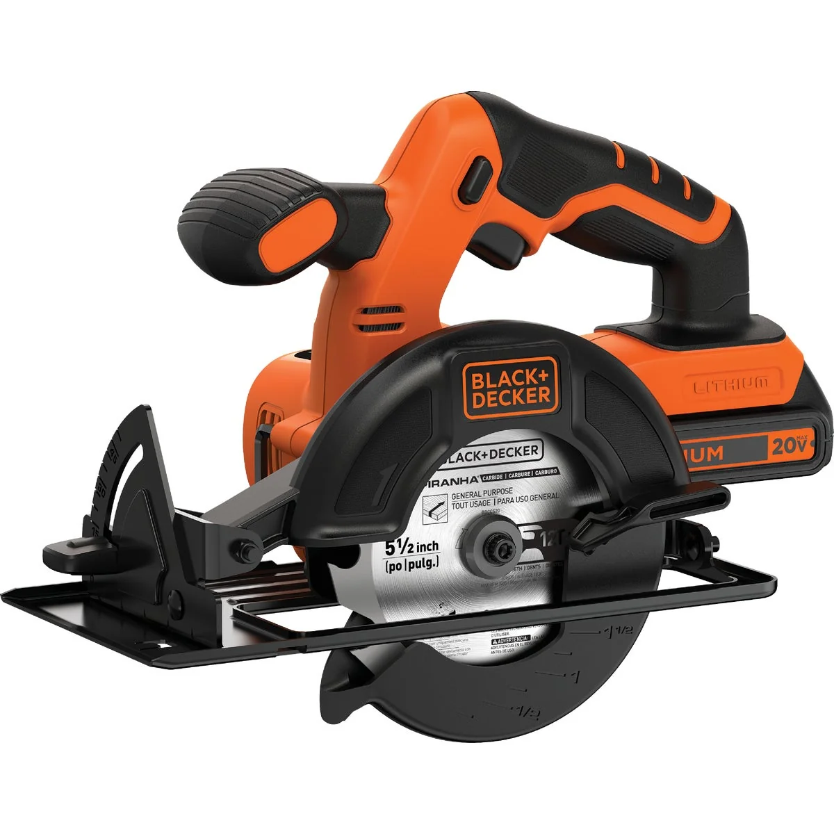 Safe Black Decker 20 Volt MAX Lithium-Ion 5-1 2 In. Cordless Circular Saw Kit Top-Quality
