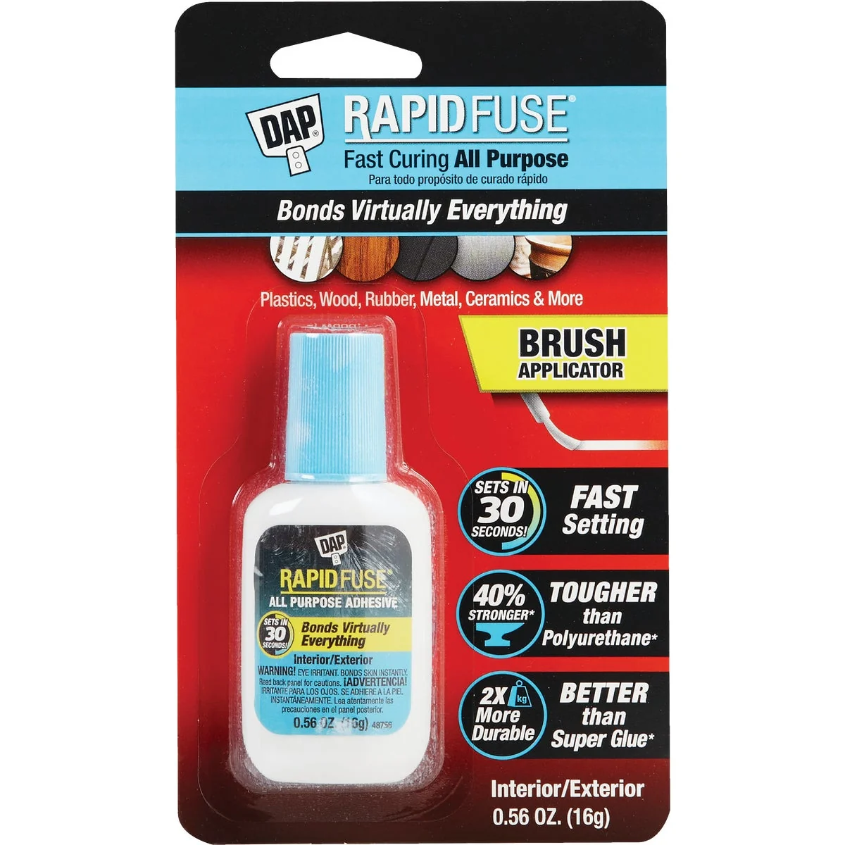 Proven DAP RapidFuse 0.56 Oz. Clear Multi-Purpose Adhesive Brush Applicator Stylish