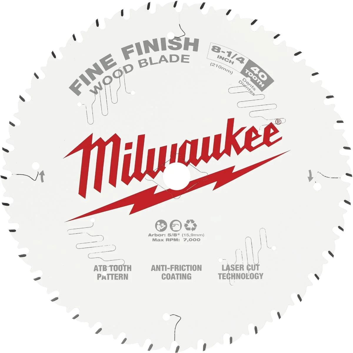 Optimized Milwaukee 8-1 4 In. 40-Tooth Fine Finish Circular Saw Blade Traditional