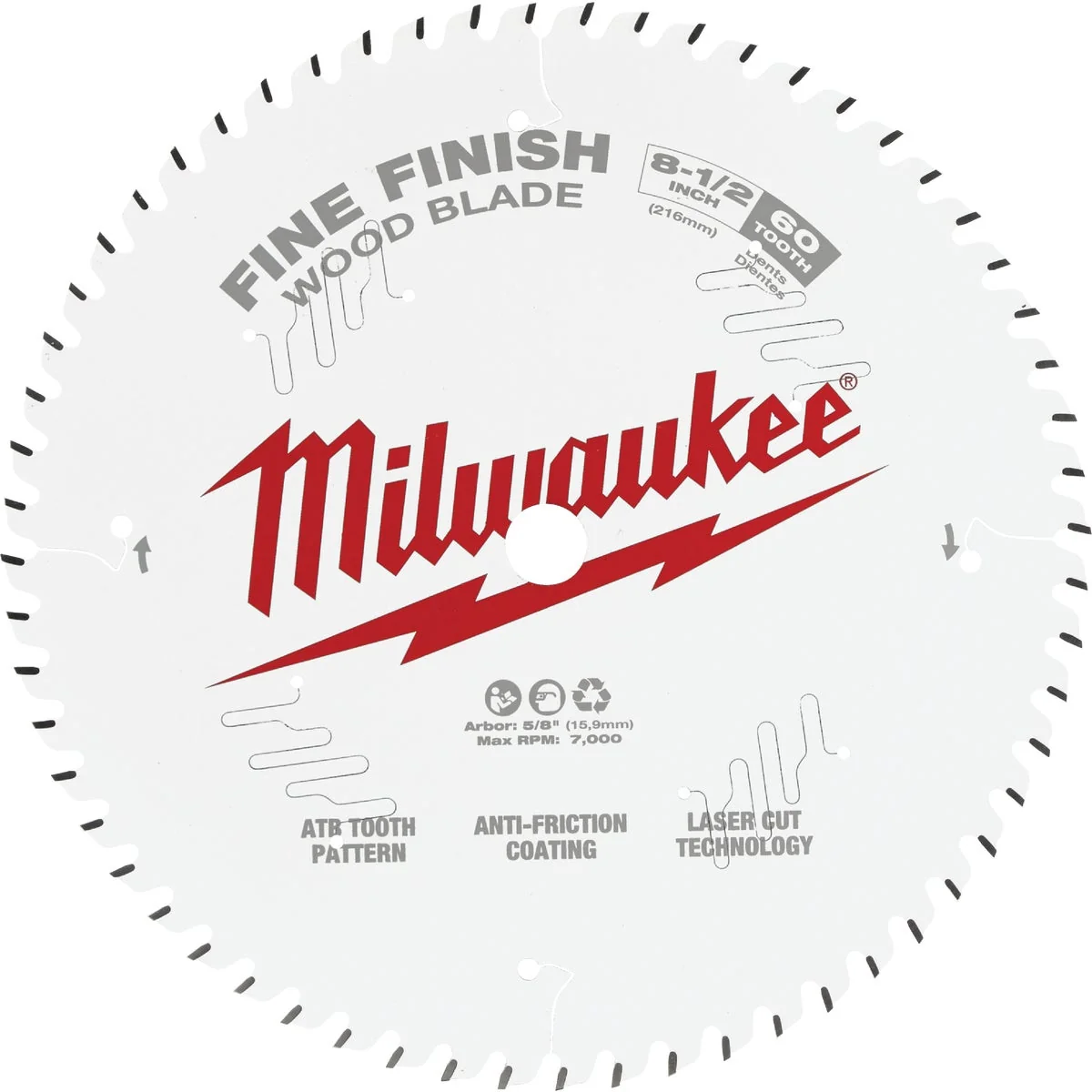 Trusted Milwaukee 8-1 2 In. 60-Tooth Fine Finish Circular Saw Blade Recyclable