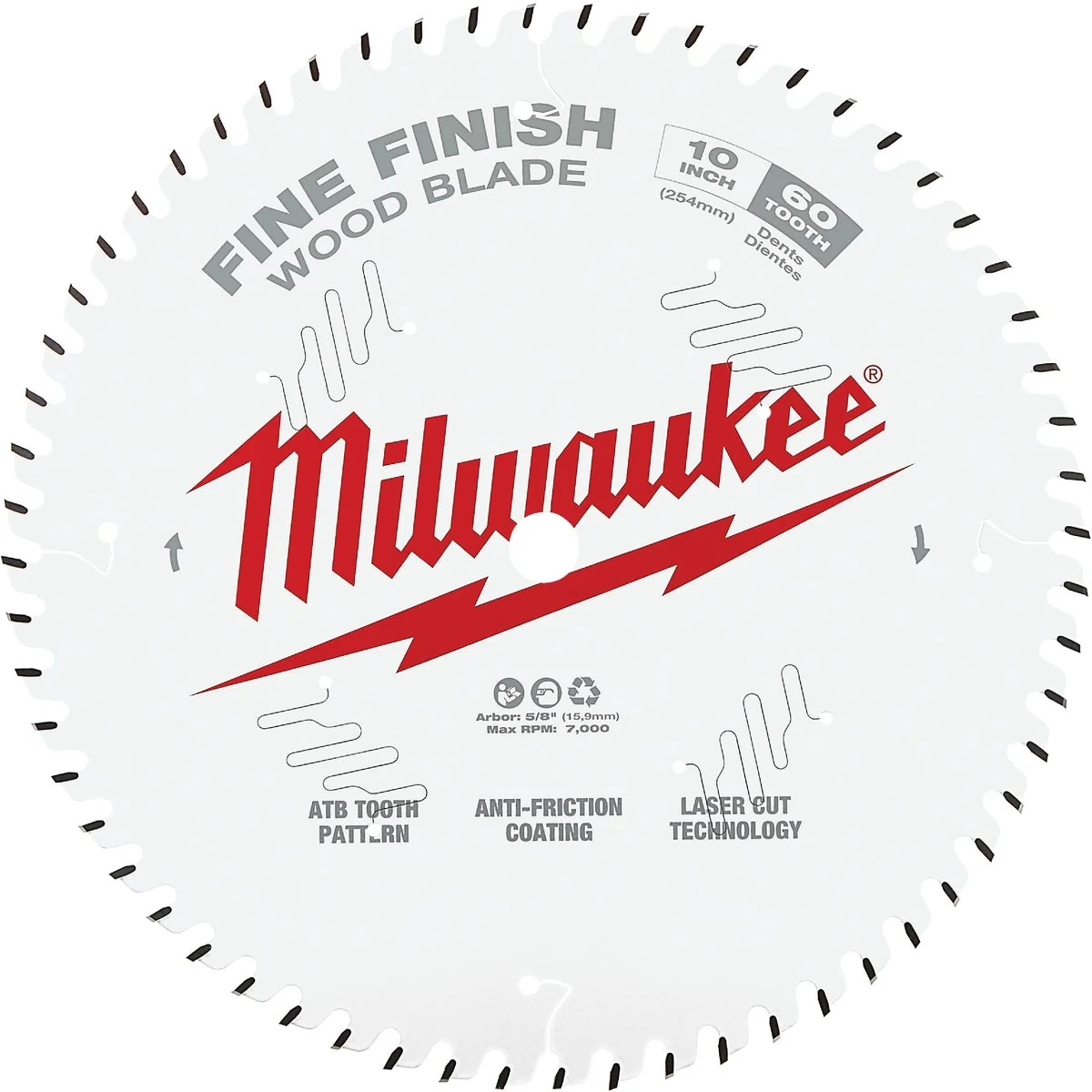 Convenient Milwaukee 10 In. 60-Tooth Fine Finish Circular Saw Blade Flexible