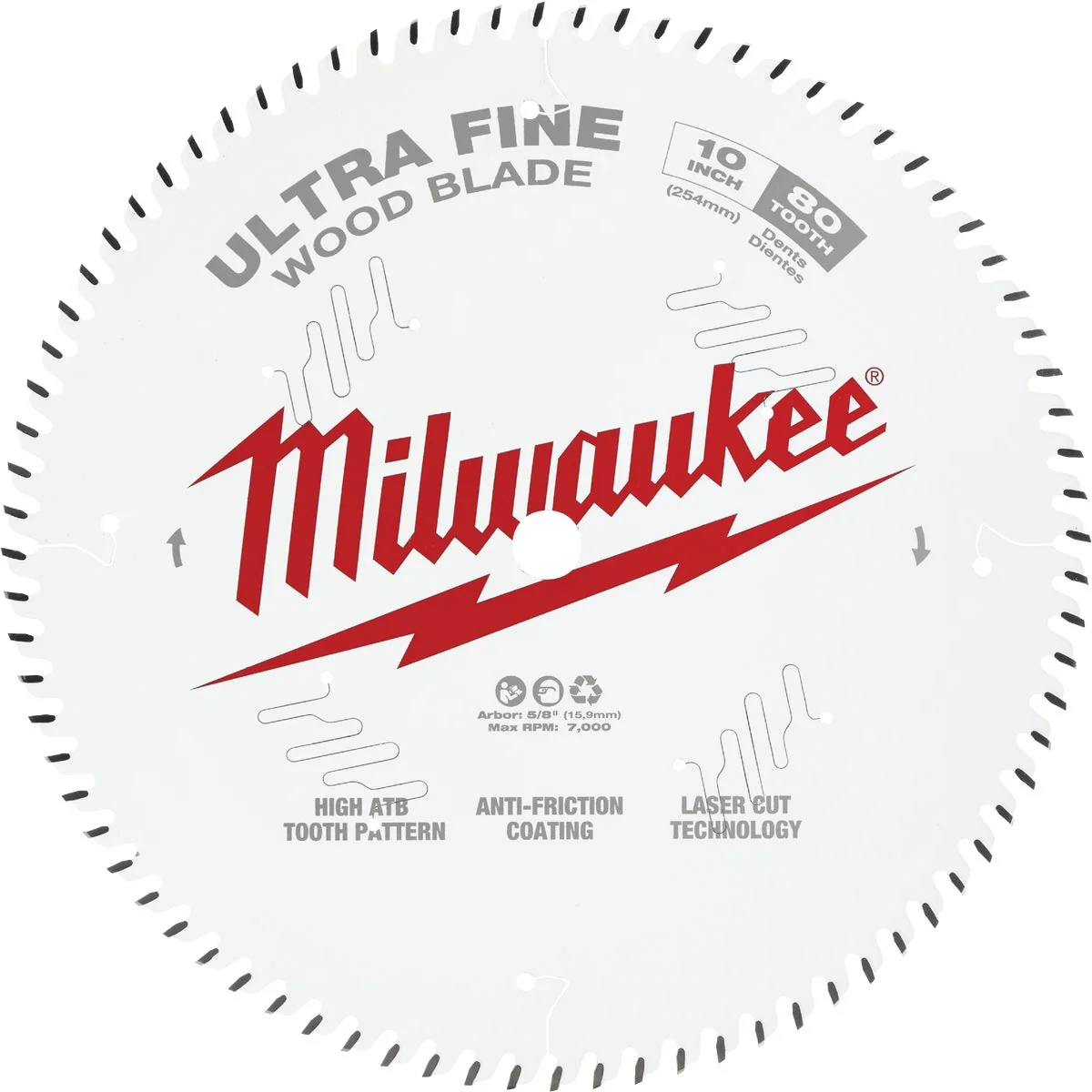 Soft Milwaukee 10 In. 80-Tooth Ultra Fine Finish Circular Saw Blade Luxury