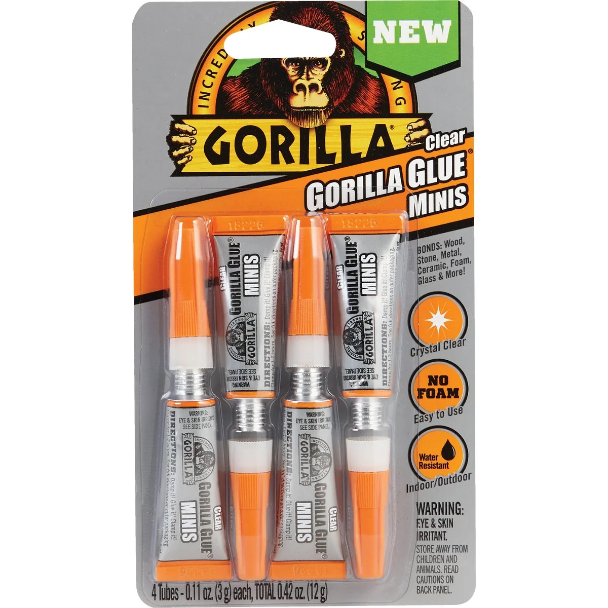 Effective Gorilla 0.42 Oz. Clear Mini All-Purpose Glue 4-Pack Dependable