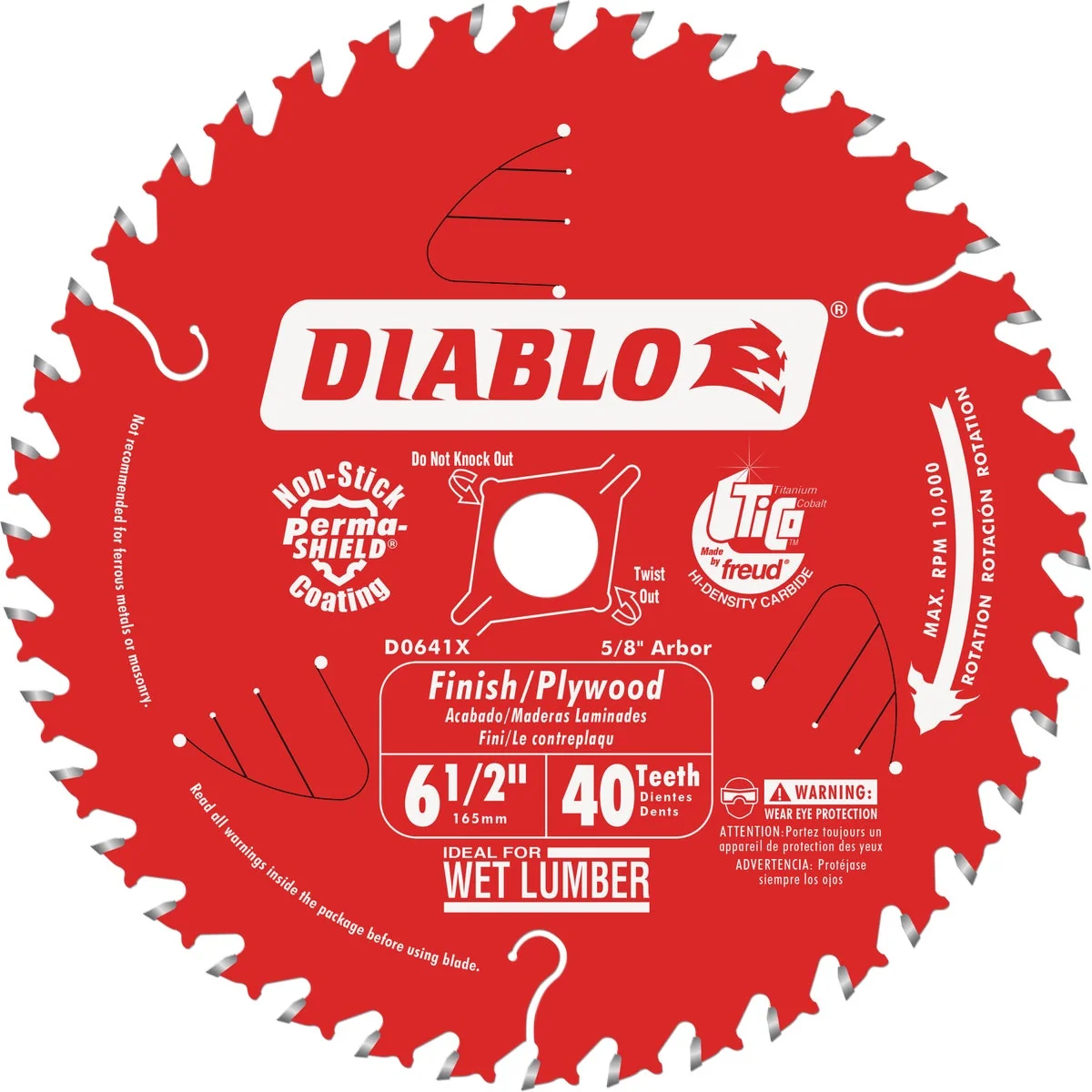 Reusable Diablo 6-1 2 In. 40-Tooth Finish Plywood Circular Saw Blade Bulk Comfortable