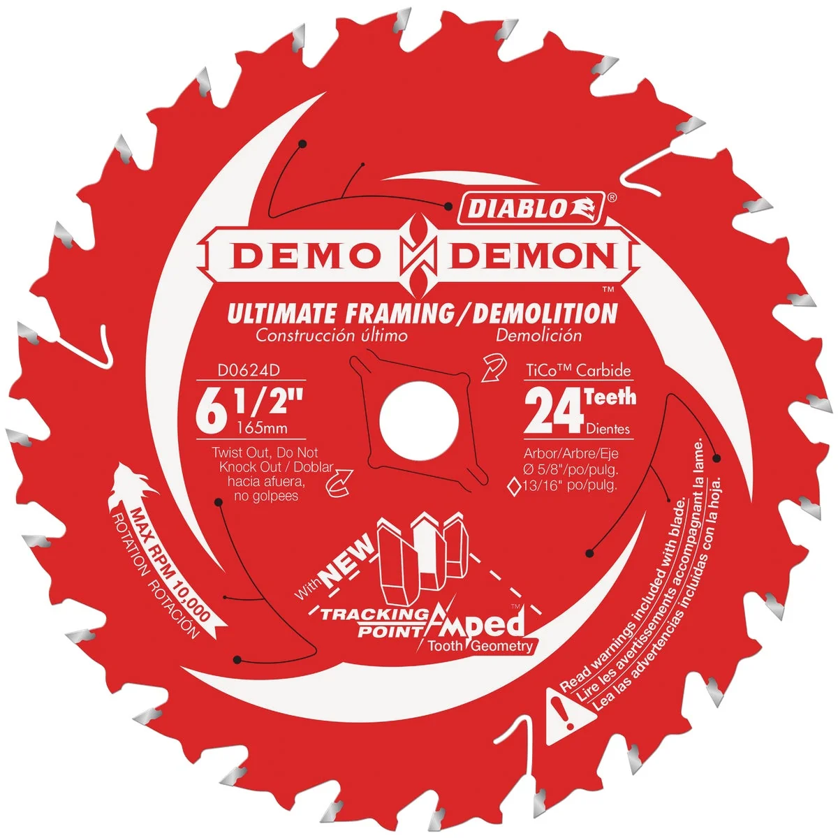 Elegant Diablo Demo Demon 6-1 2 In. 24-Tooth Framing Demolition Circular Saw Blade Official