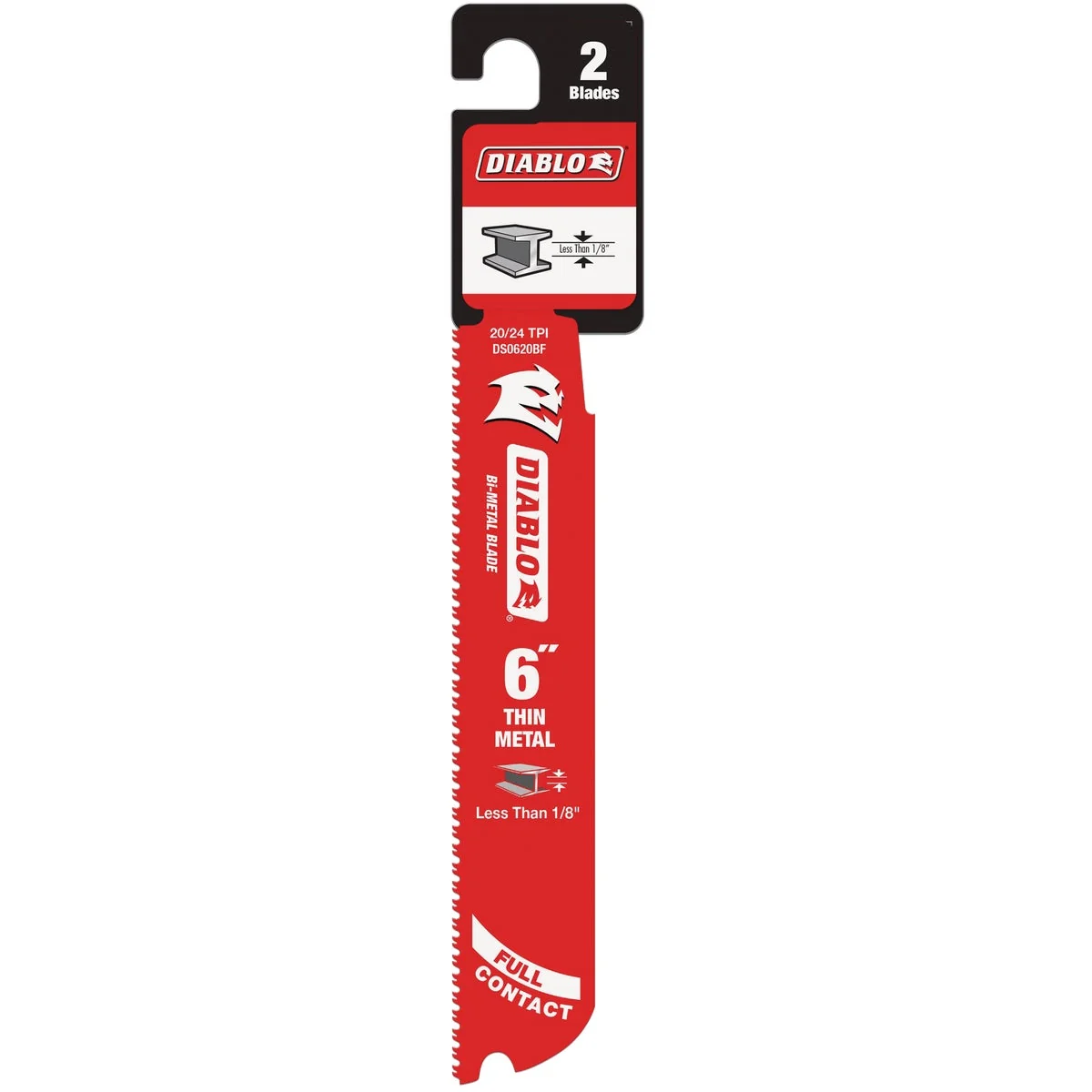 Advanced Diablo Steel Demon 6 In. 20 24 TPI Thin Metal Reciprocating Saw Blade 2-Pack Powerful