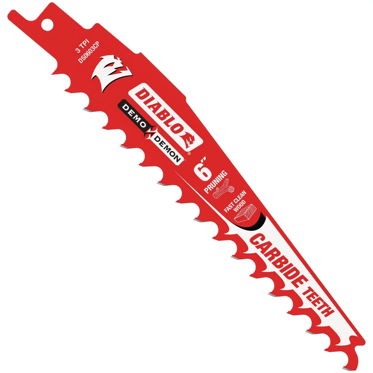 Original Diablo Demo Demon 6 In. 3 TPI Carbide Pruning Reciprocating Saw Blade Original Design