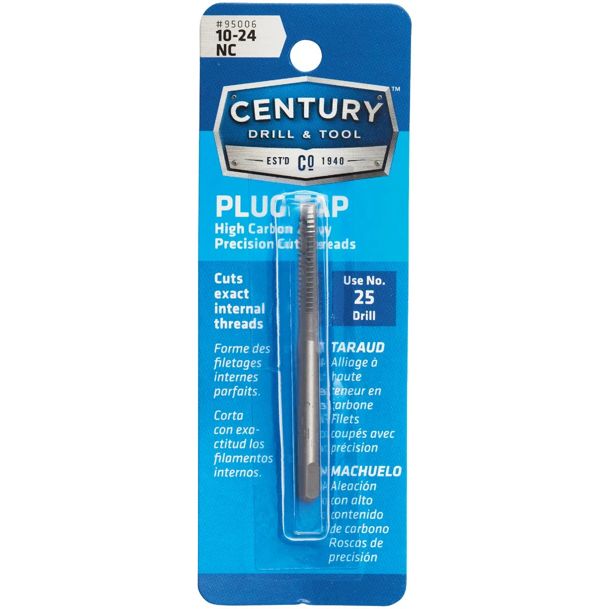 Fashionable Century Drill Tool 10-24 Carbon Steel National Coarse Tap-Plug Official