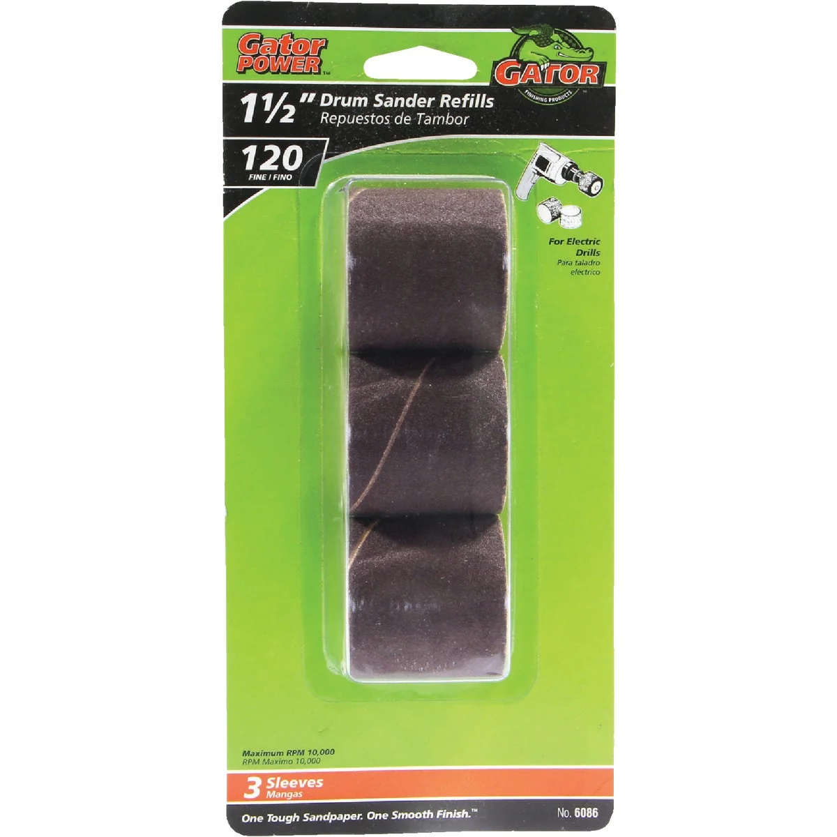 Recyclable Gator 1-1 2 In. x 1-1 2 In. 120 Grit Drum Sander Refills 3-Pack Powerful