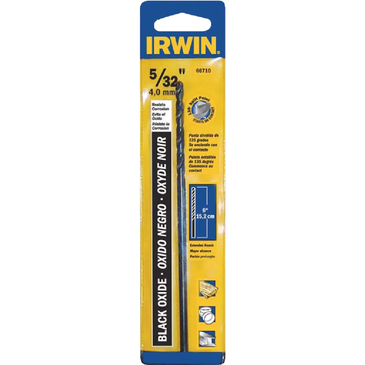 Fashionable Irwin 5 32 In. x 6 In. M-2 Black Oxide Extended Length Drill Bit Original